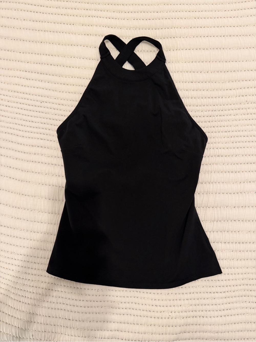 superdown Black Crisscross Halter Tank